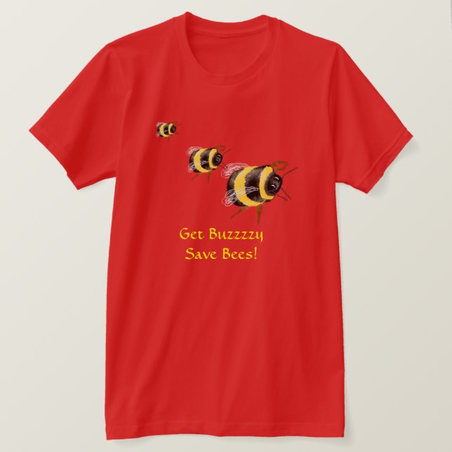 SAVE BEES and Save the world T-Shirt (Design Front)