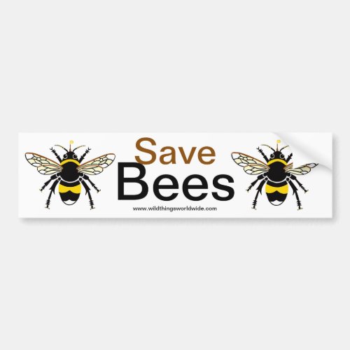Save BEES _ Conservation _ Ecology _Wildlife _ Bumper Sticker