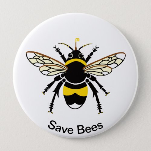 Save BEES  _ Conservation _ Wildlife _ Insect_ Button