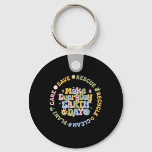 Save Bees Rescue Animals Recycle Care Every Day Ea Keychain