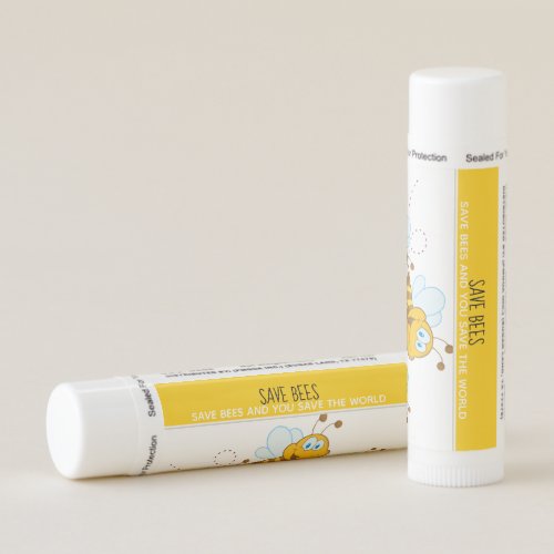 SAVE BEES Save The World 2 Personalized Beeswax Lip Balm