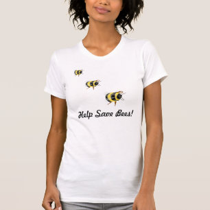 Save BEES save the world - bee ladybug art T-Shirt