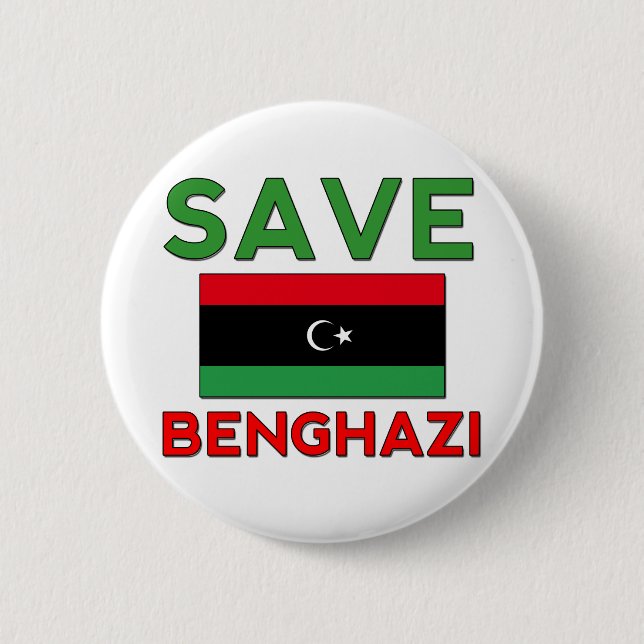 Save Benghazi Pinback Button (Front)
