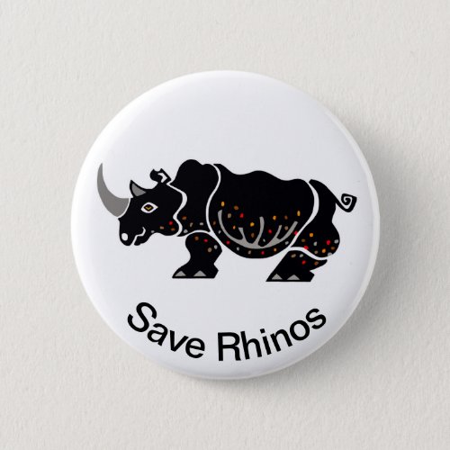 Save Black RHINOS _ Conservation _ Ecology Button