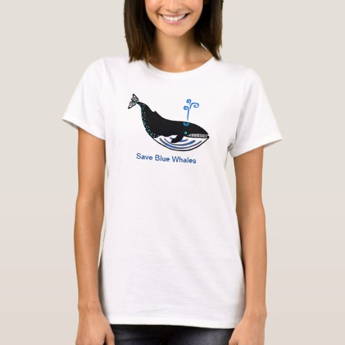 Save Blue WHALES _ Animal lover _Endangered _ T_Shirt