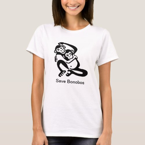Save BONOBOS _ Endangered chimpanzee _ T_Shirt
