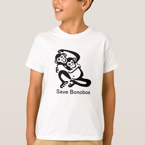 Save  BONOBOS _ endangered chimpanzees _ T_Shirt