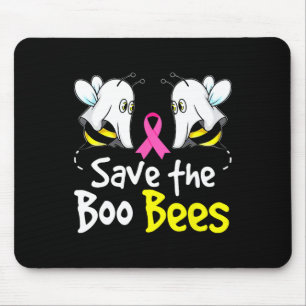 Save Boo Bees Fun Breast Cancer Awareness Hallowee Mouse Pad