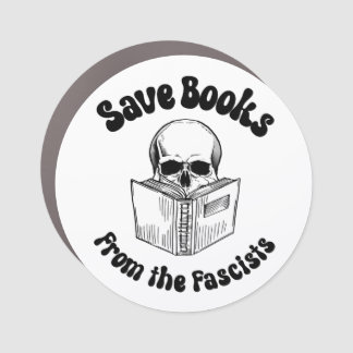 Save books from the fascists car magnet