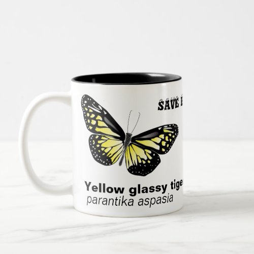 SAVE BUTTERFLIES Two_Tone COFFEE MUG