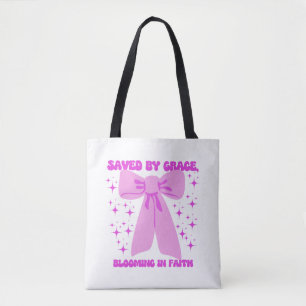 Save By Grace Faith-Based Affirmation Tote Bag