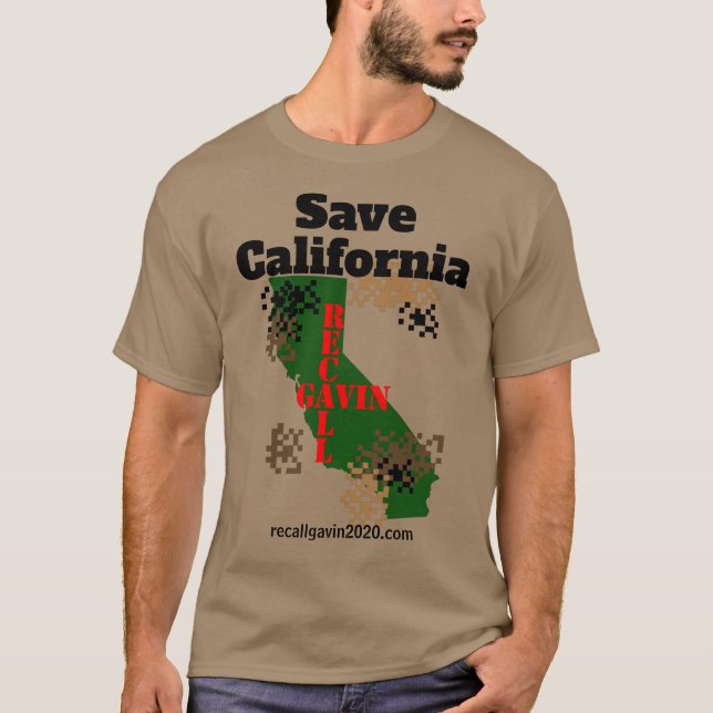 Save California digital camo T-Shirt (Front)