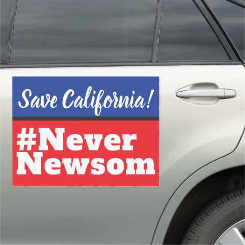 Save California Never Newsom Car Magnet
