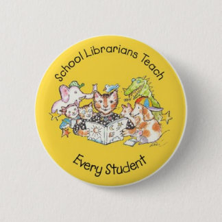 Save California School Libraries - Aliki Yellow Pinback Button