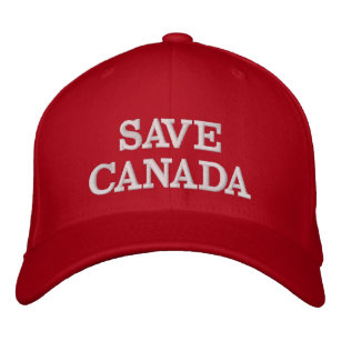 SAVE CANADA Red Patriot Embroidered Baseball Cap
