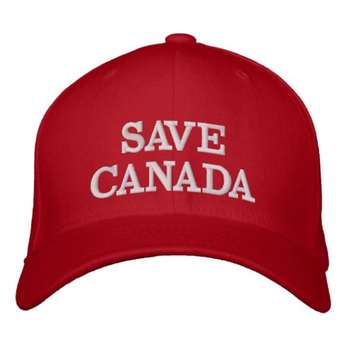 SAVE CANADA Red Patriot Embroidered Baseball Cap