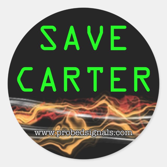 Save Carter stickers (Front)