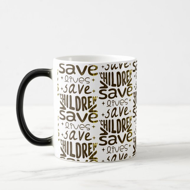 Save Children, Save Lives Color Morph Mug (Left)
