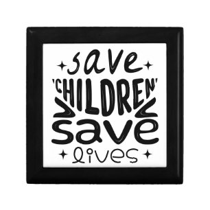 Save Children, Save Lives Favor Tags Gift Box
