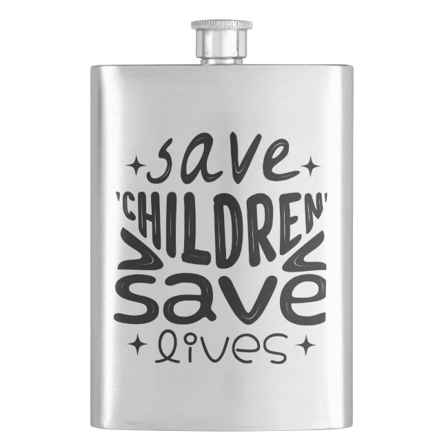 Save Children, Save Lives Flask (Front)