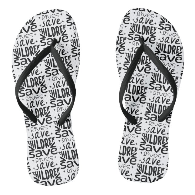 Save Children, Save Lives Flip Flops (Footbed)