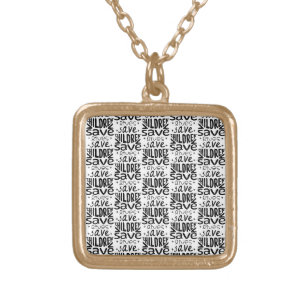 Save Children, Save Lives Gold Plated Necklace