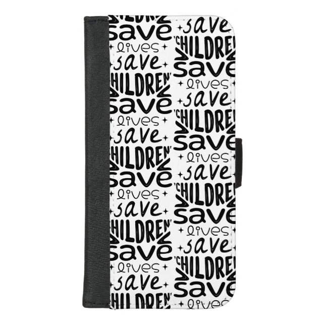 Save Children, Save Lives iPhone Wallet Case (Front)