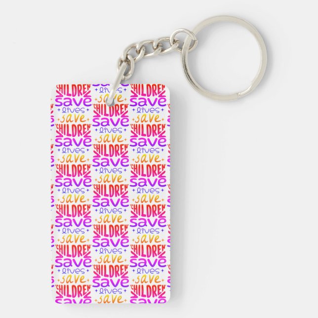 Save Children, Save Lives Keychain (Back)