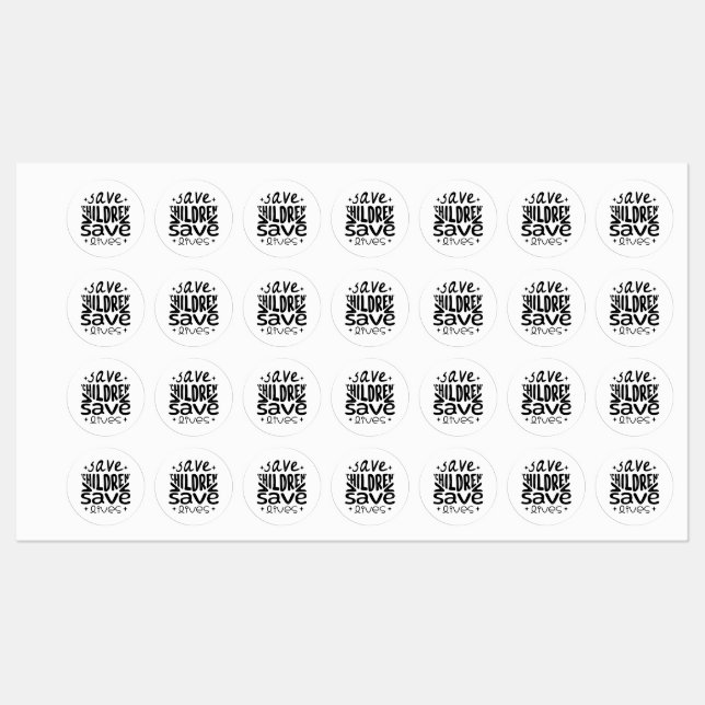 Save children save lives labels (Sheet)