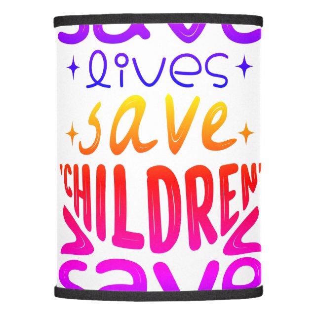 Save Children, Save Lives Lamp Shade (Front)