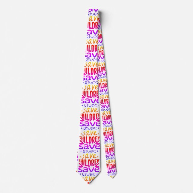 Save Children, Save Lives Neck Tie (Front)