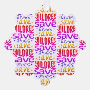 Save Children, Save Lives Ornament Card