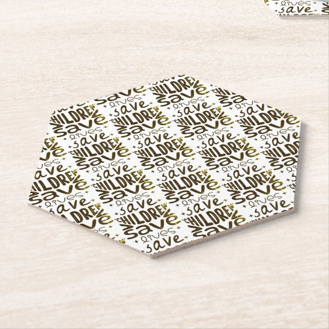 Save Children, Save Lives Paper Coaster (Angled)