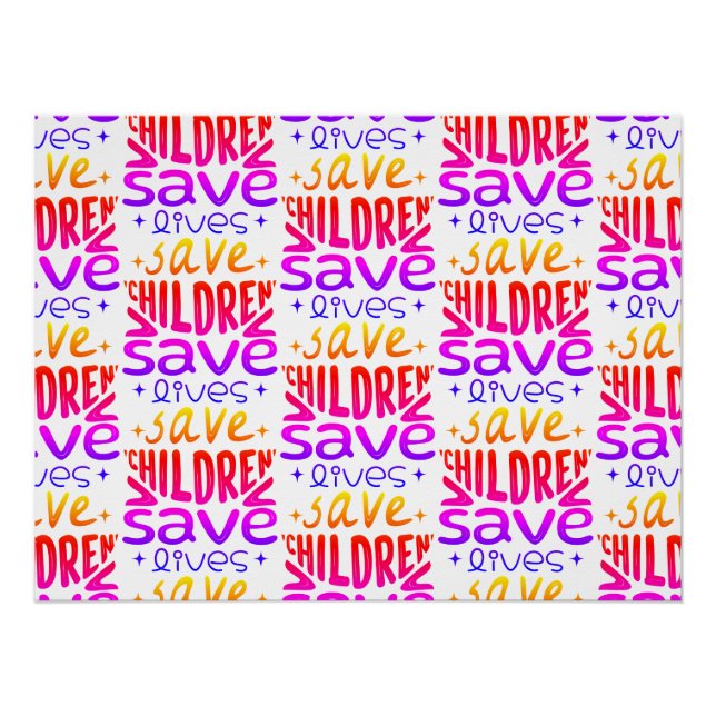 Save Children, Save Lives Poster (Front)