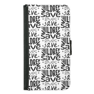 Save Children, Save Lives Samsung Galaxy S5 Wallet Case