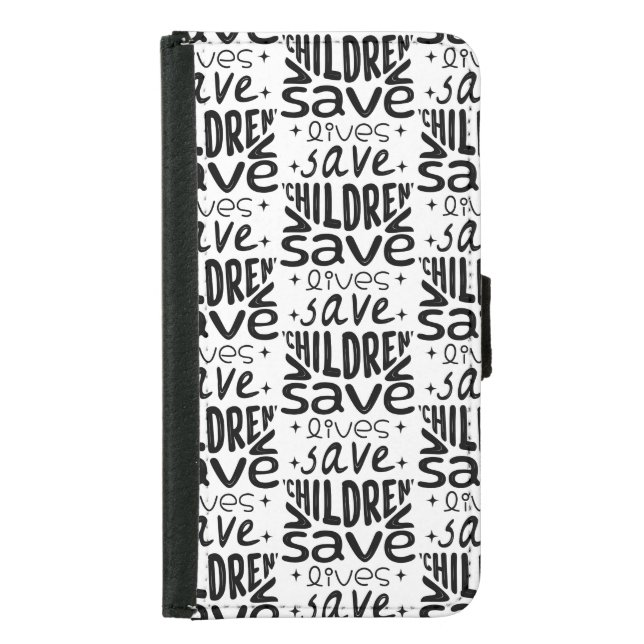 Save Children, Save Lives Samsung Galaxy Wallet Case (Front)