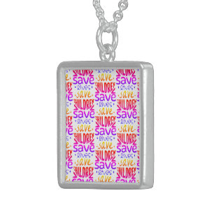 Save Children, Save Lives Sterling Silver Necklace