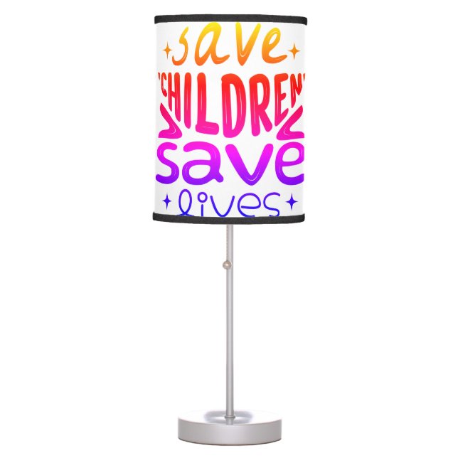Save Children, Save Lives Table Lamp (Front)