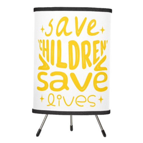 Save Children Save Lives Tripod Lamp