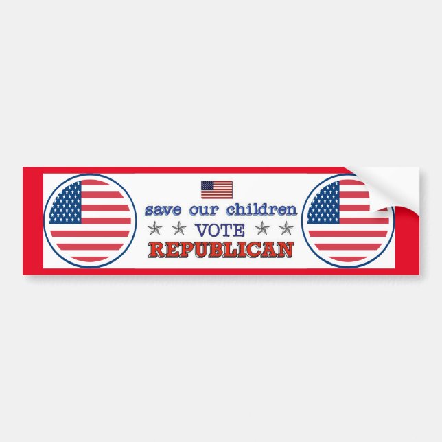 Save Children Vote Republican Bumper Sticker (Front)