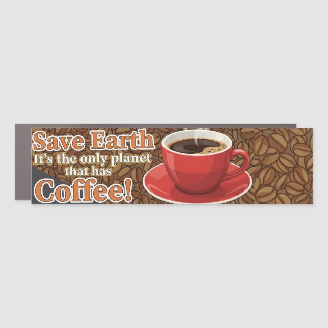 Save Coffee!! Car Magnet (Front)