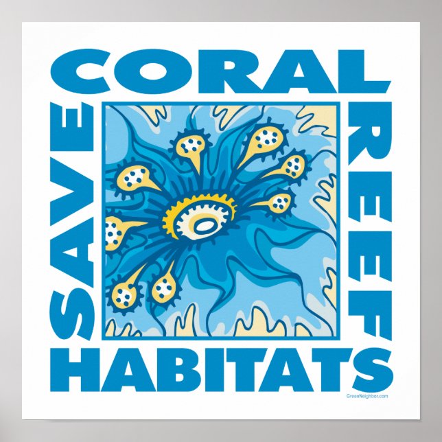 Save Coral Reefs Poster (Front)