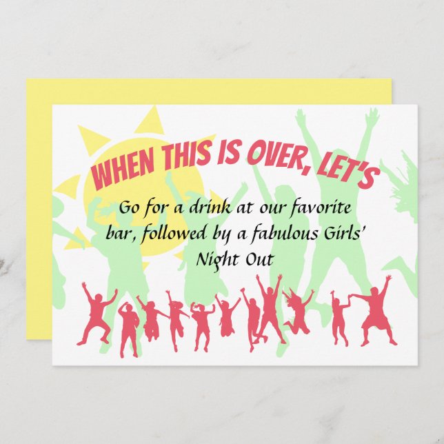 Save Date WHEN THIS IS OVER LET'S After Quarantine Invitation (Front/Back)