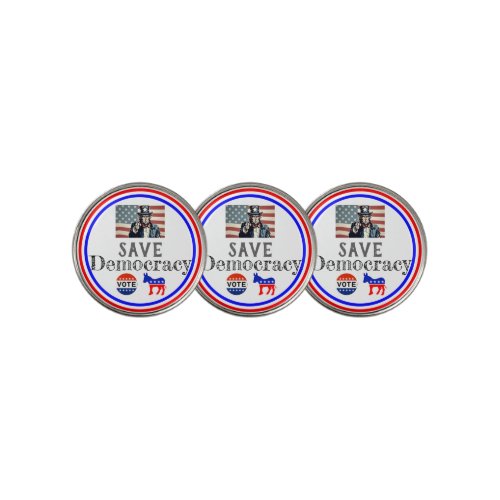 Save Democracy Golf Ball Markers