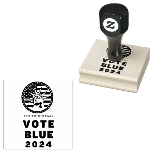 Save Democracy Vote Blue 2024 Election Rubber Stamp