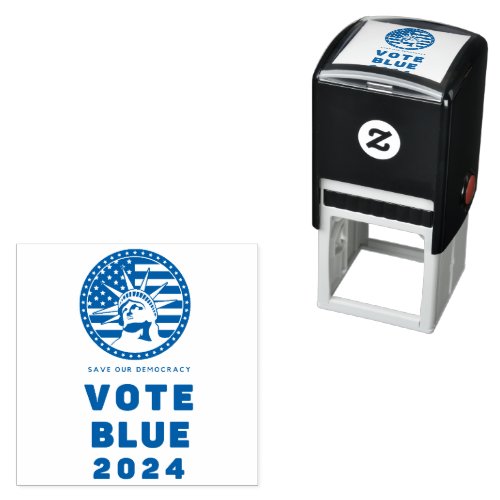 Save Democracy Vote Blue 2024 Election Self_inking Stamp
