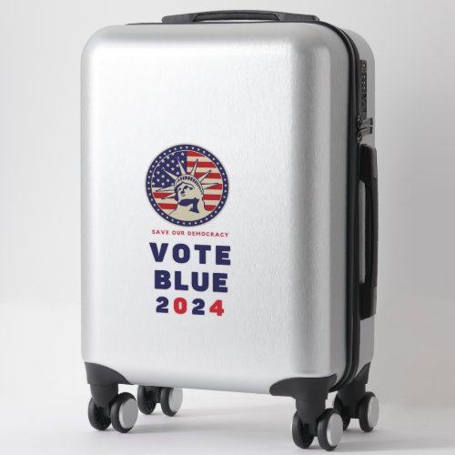 Save Democracy Vote Blue 2024 Election XL Decal