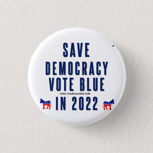Save Democracy Vote Blue Button