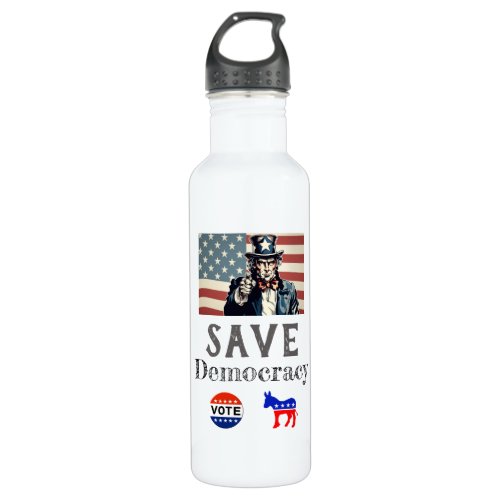 Save Democracy Water Bottle