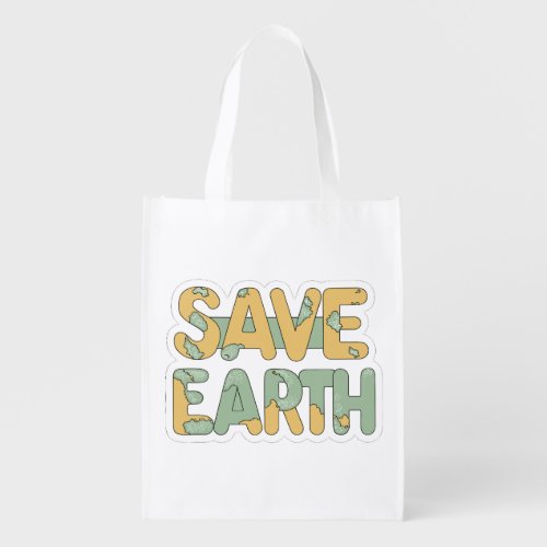 Save Earth be an Eco_Warrior Grocery Bag